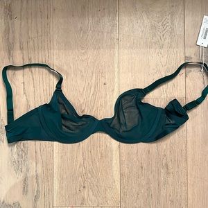 NWT- CUUP ‘The Plunge’ Bra, emerald green, 36D